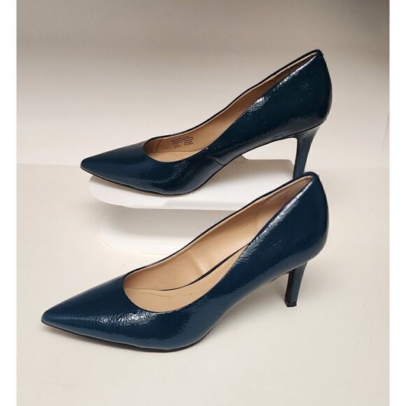 Alfani Women's Teal Step 'N Flex Jeules Faux Patent Leather Pump Shoes Size 8.5M - Picture 2 of 12
